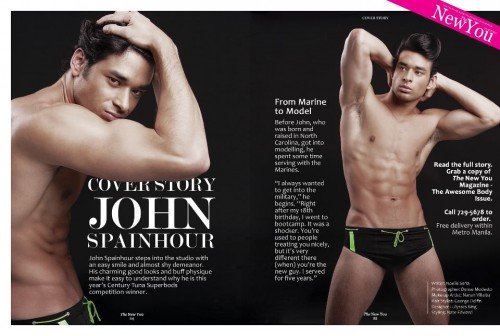 The New You magazine is already on its 7th issue and released quarterly for Php 200.00. It guides readers with safe and extensively researched informantion on aesthetic procedure, doctors and product review. Check out some more photos of John Spainhour shot by The New You Magazine’s Creative Director, Dense Modesto: