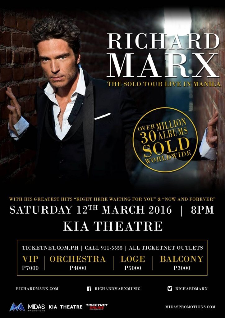 Richard Marx Poster Manila Jan8