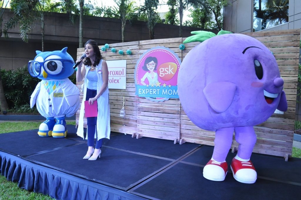 Mascots Allergenius and Barry the Berry with Expert Mom Rica Peralejo Bonifacio