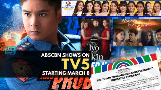 ABS-CBN Announces 4 Primetime Shows To Be aired on TV5 ABS-CBN Announces 4 Primetime Shows To Be aired on TV5